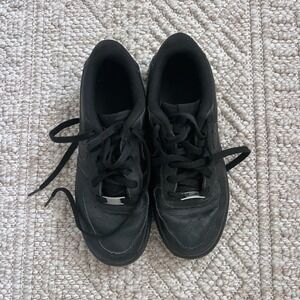 Nike Air Force 1  Triple Black Leather Sneakers FV5951-001 Youth 6.5Y Mens 6.5